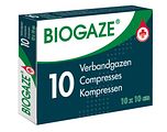 Biogaze Verbandgazen 10x10cm 10ST