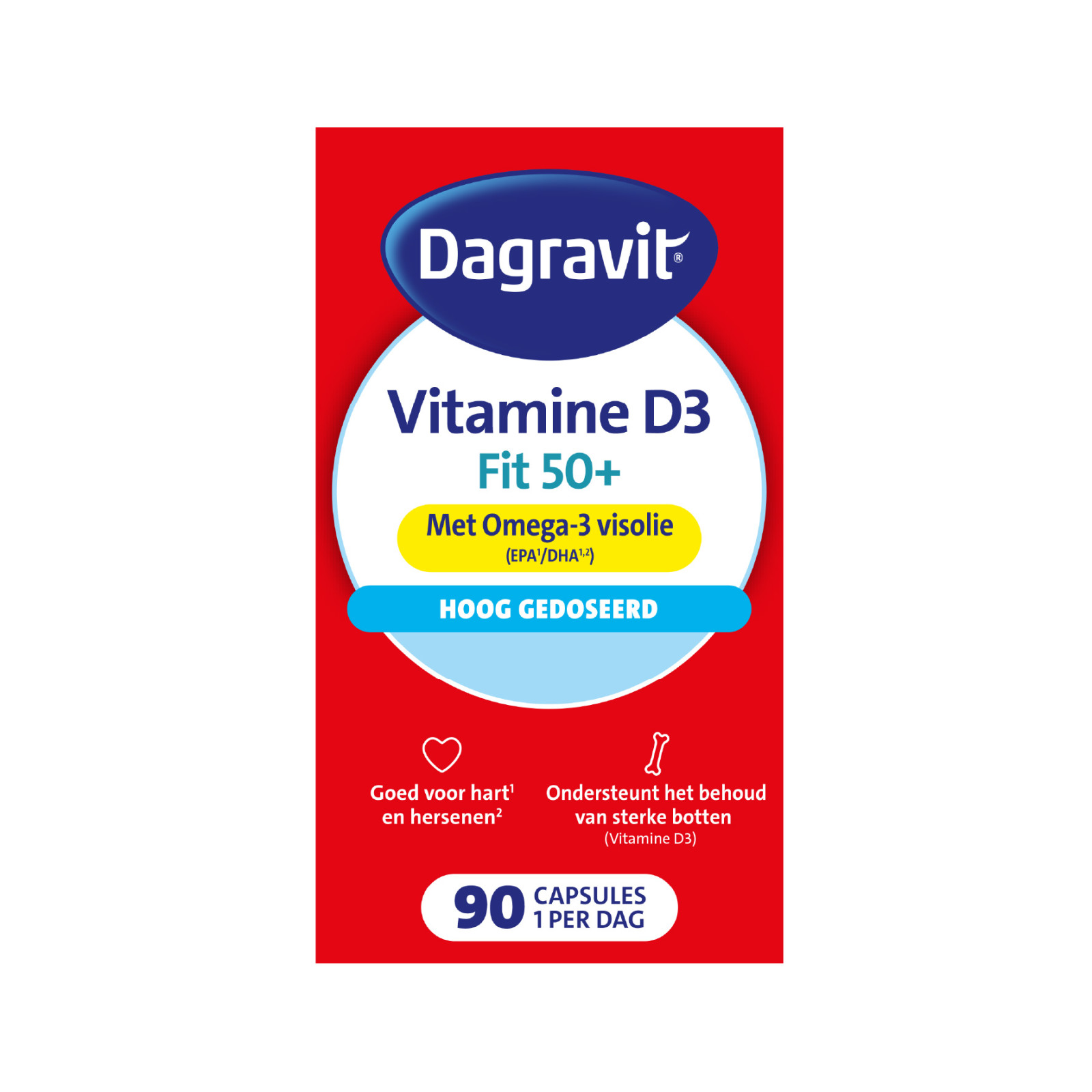Dagravit Vitaal 50+ Vitamine D + Omega-3 Visolie Capsules 90CP