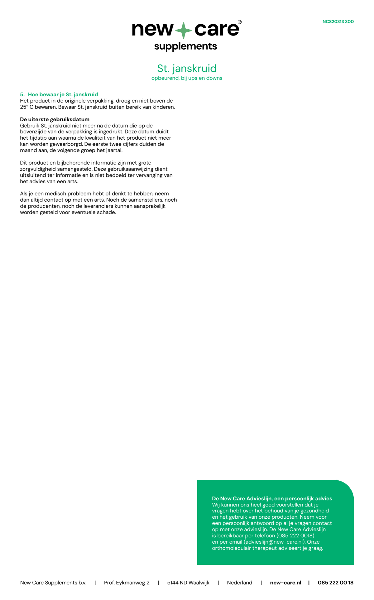 Sint Janskruid Capsules afbeelding van document #2, instructions