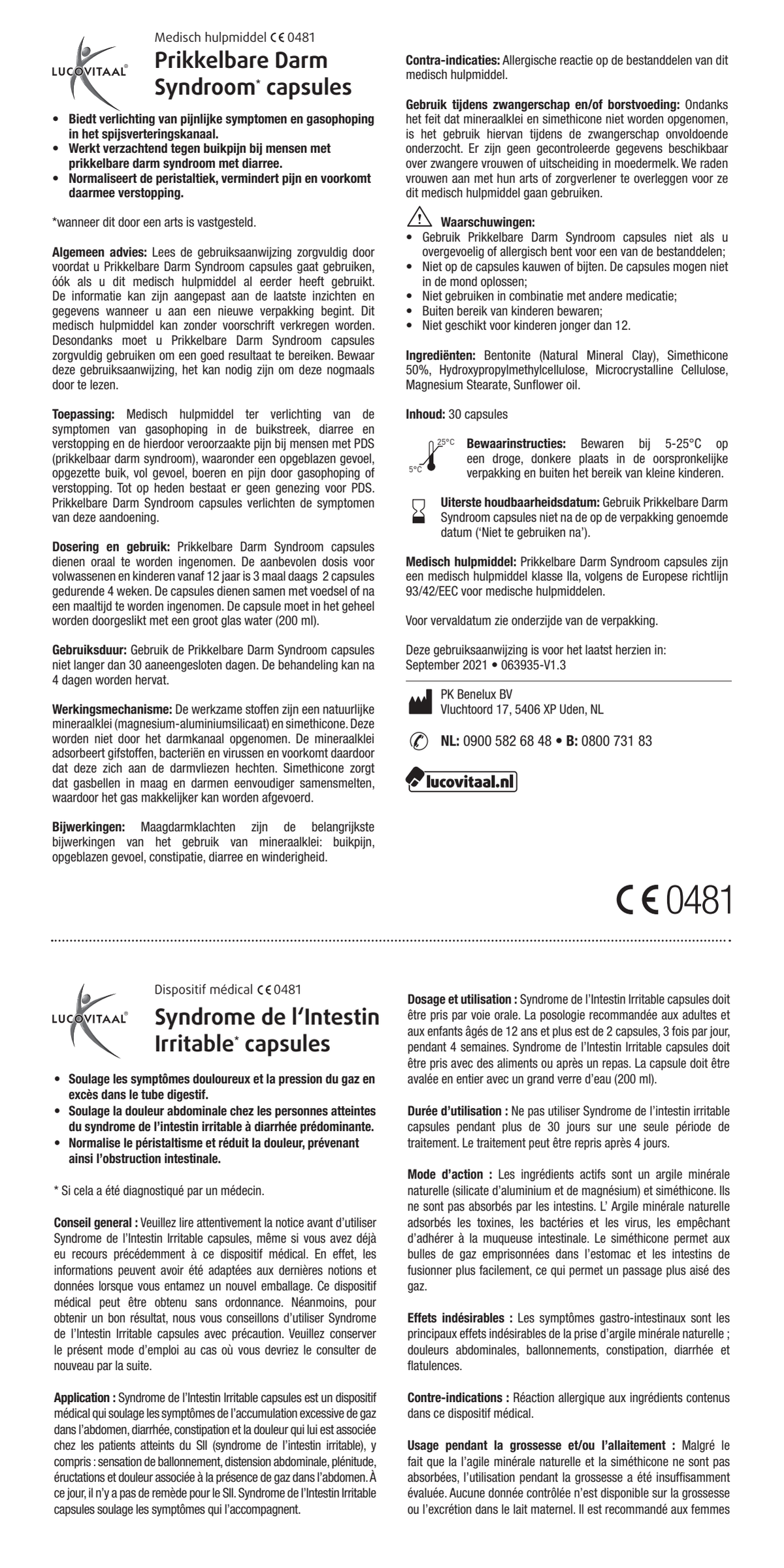 Prikkelbare Darm Syndroom Capsules afbeelding van document #1, instructions