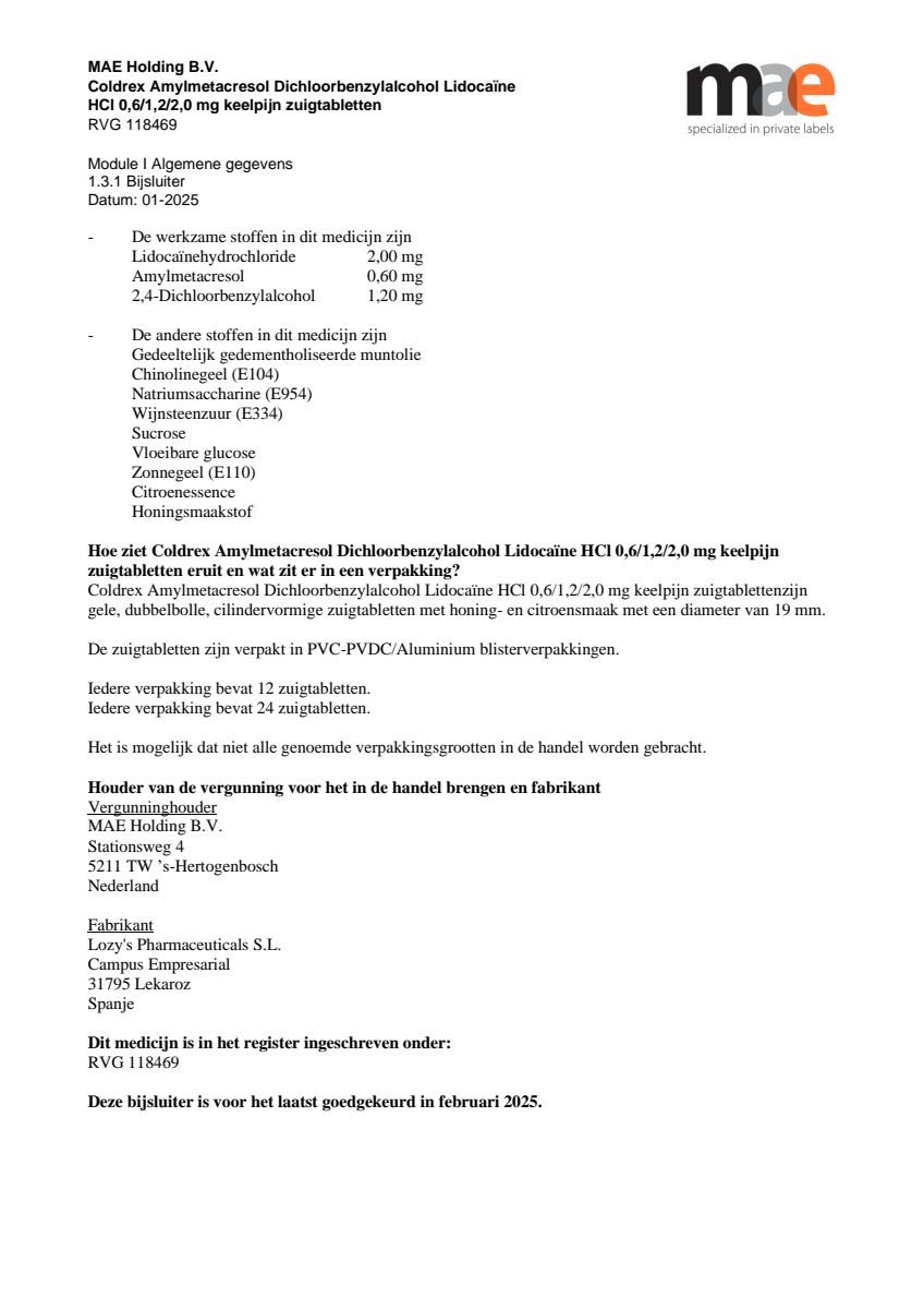 Keelpijn Zuigtabletten afbeelding van document #5, leaflet
