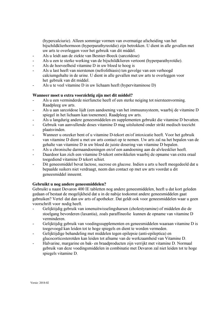 Vitamine D Tabletten afbeelding van document #2, leaflet