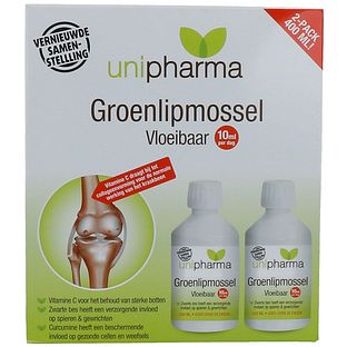 Unipharma Groenlipmossel Vloeibaar 400ML Unipharma Groenlipmossel Vloeibaar 400ML