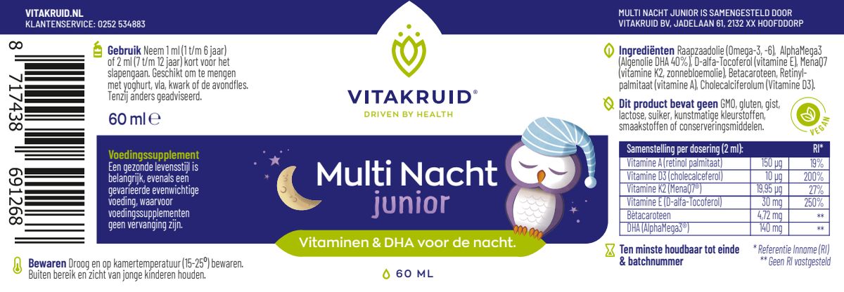 Multi Dag & Nacht Junior 100% Vegan afbeelding van document #1, label