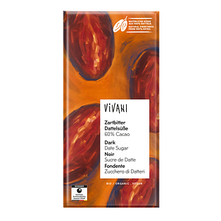 Vivani Dark Date Sugar 60% Cacao Chocolate 80GR