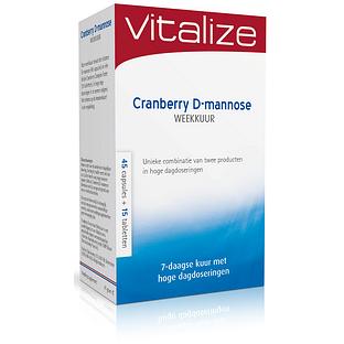 Vitalize Cranberry D-mannose Weekkuur Capsules & Tabletten 60ST