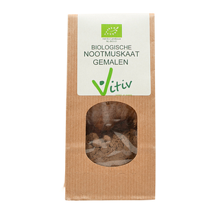 Vitiv Biologische Nootmuskaat Gemalen 40GR Vitiv Biologische Nootmuskaat Gemalen 40GR