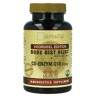 Artelle Rode Gist Rijst Co-Enzym Q10 Vegacapsules 220VCP