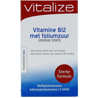 Vitalize Vitamine B12 Energie Forte Smelttabletten 100TB
