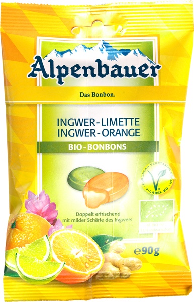 Alpenbauer Gember-Sinaasappel-limoen Bonbons afbeelding