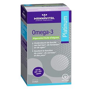 MannaVital Omega 3 Algenolie Platinum Softgels 60SG