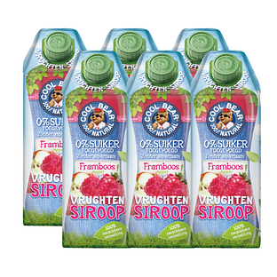Cool Bear Framboos Appel Vruchtensiroop 6x750ML