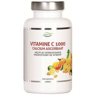 Nutrivian Vitamine C 1000 Calcium Ascorbaat Tabletten 200TB Nutrivian Vitamine C 1000 Calcium Ascorbaat Tabletten 200TB