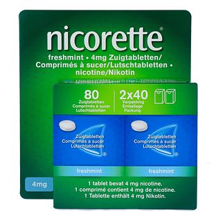 Nicorette Freshmint Zuigtabletten 4mg 80ST Nicorette Freshmint Zuigtabletten 4mg 80ST