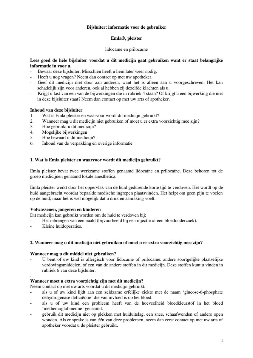 Verdovingspleister afbeelding van document #1, leaflet
