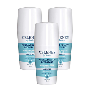 Celenes by Sweden Thermal Geurloze Minerale Roll-On Deodorant Multiverpakking 3x75ML Celenes by Sweden Thermal Geurloze Minerale Roll-On Deodorant Multiverpakking 3x75ML