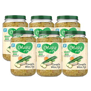 Olvarit 8m+ Courgette Witvis Rijst 200GR