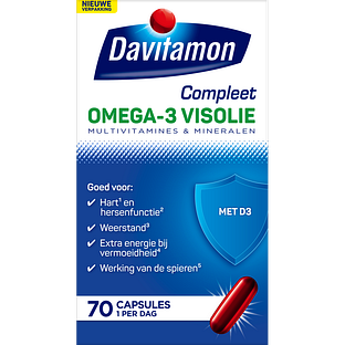 Davitamon Compleet Omega-3 Visolie Capsules 70CP Davitamon Compleet Omega-3 Visolie Capsules 70CP