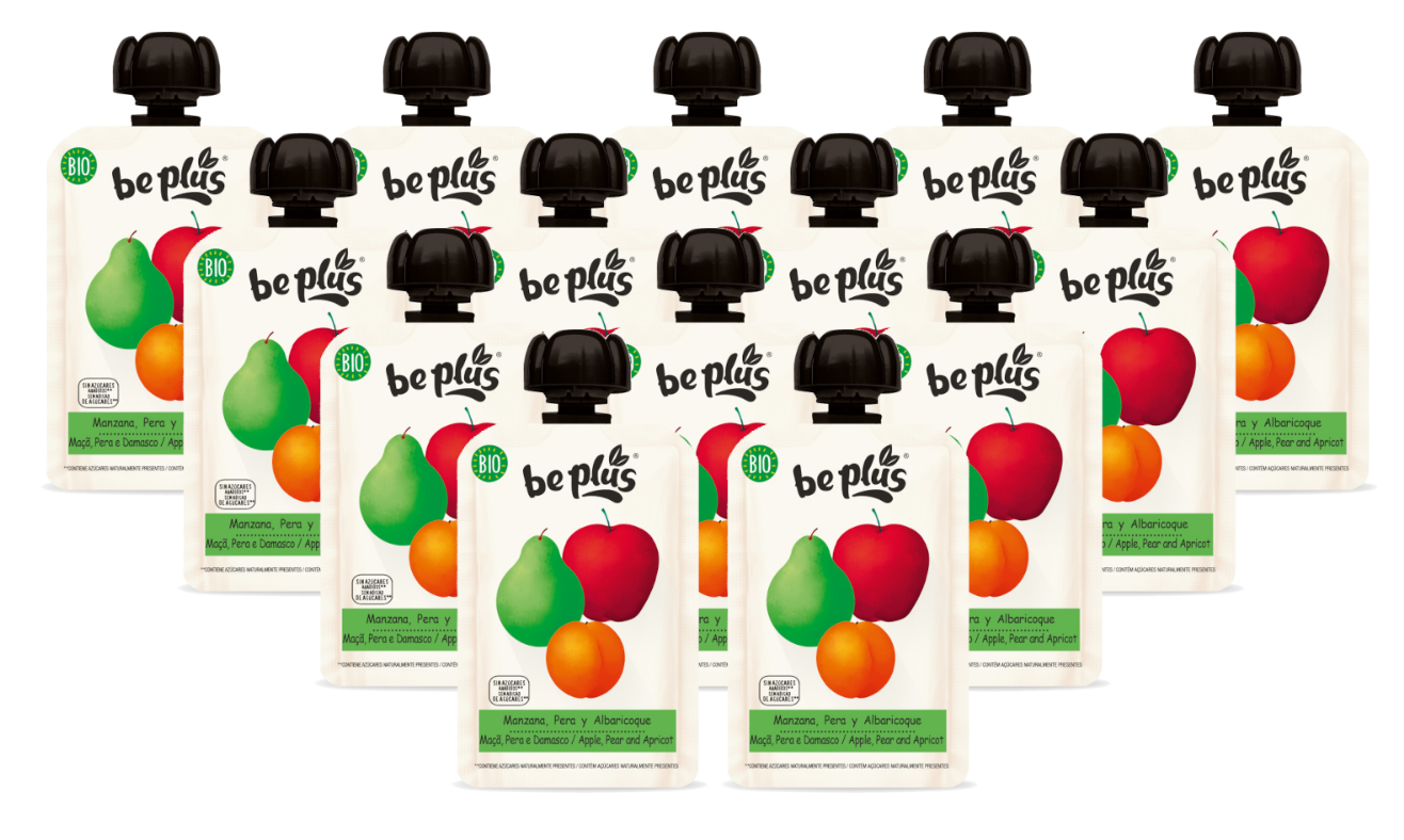 Be Plus Knijpfruit Apple Pear & Apricot Multiverpakking