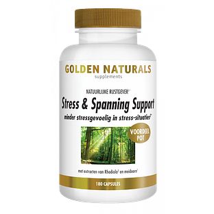 Golden Naturals Stress & Spanning Support Capsules 180VCP Golden Naturals Stress & Spanning Support Capsules 180VCP