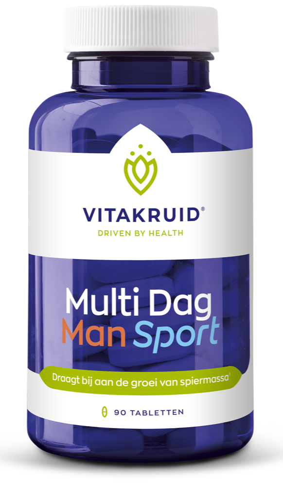 Vitakruid Multi Dag Man Sport 100% Vegan 90 Tabletten