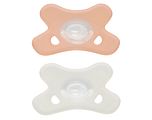 Difrax Fopspeen Natural Siliconen 0-6 Maanden Blossom/White 2ST