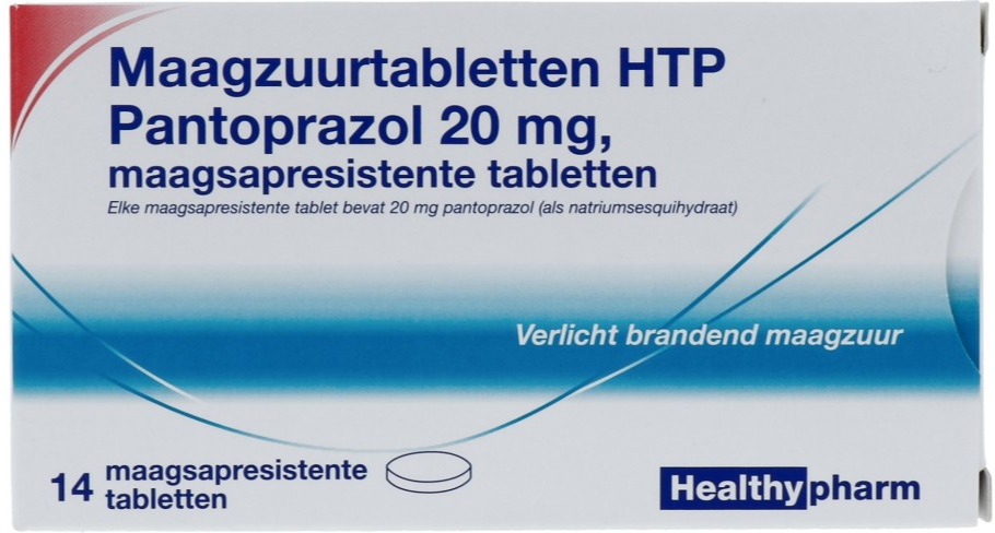 Healthypharm Maagzuurremmer Pantoprazol 20mg Tabletten 14st afbeelding