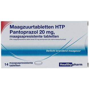 Healthypharm Maagzuurremmer Pantoprazol 20mg Tabletten 14TB Healthypharm Maagzuurremmer Pantoprazol 20mg Tabletten 14TB