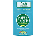 Happy Earth 100% Natural Pure Deo Stick Cedar Lime 40GR