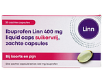 Linn Ibuprofen Liquid Capsules 400mg Suikervrij 20ST