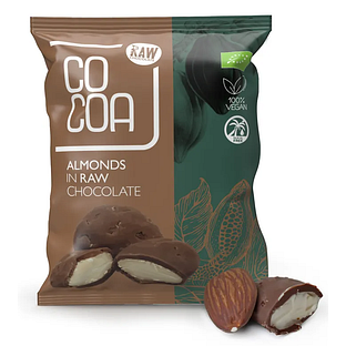 Cocoa Amandelen met Pure Chocolade RAW 70GR