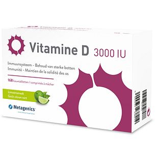 Metagenics Vitamine D 3000 IU Kauwtabletten 168KTB