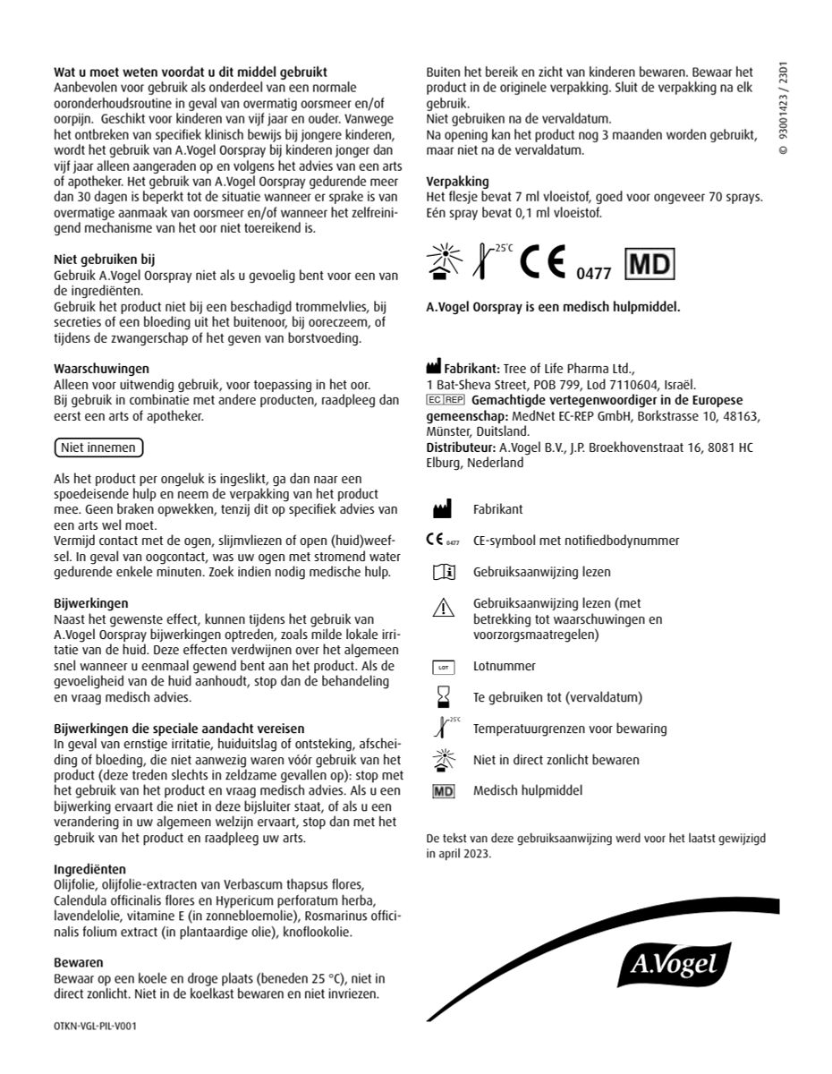 Oorspray Oorpijn afbeelding van document #2, instructions