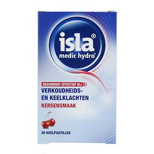 Isla Medic Hydro+ Kersen Keelpastilles - bij verkoudheids- en keelklachten 20ST