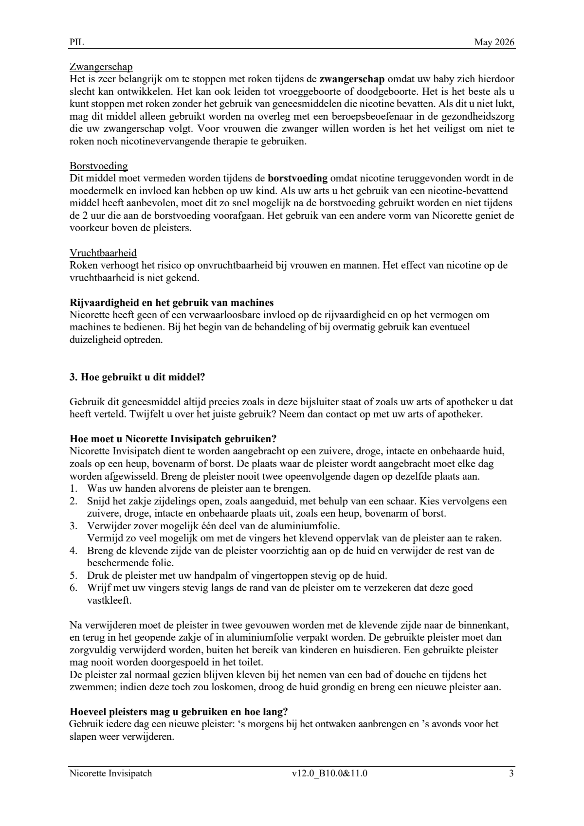 Invisi 15 mg Nicotine Pleister afbeelding van document #3, leaflet