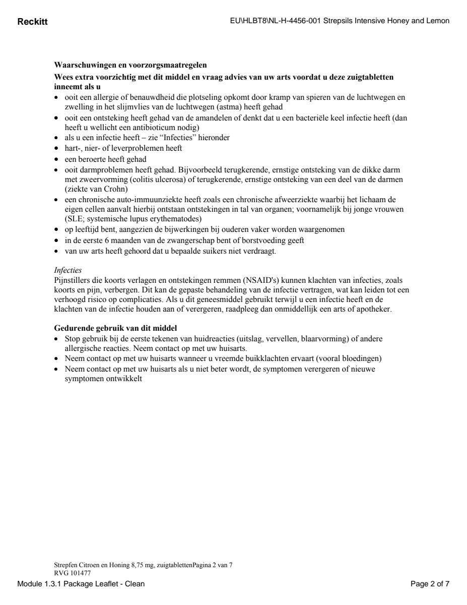 Citroen & Honing Zuigtabletten afbeelding van document #2, leaflet