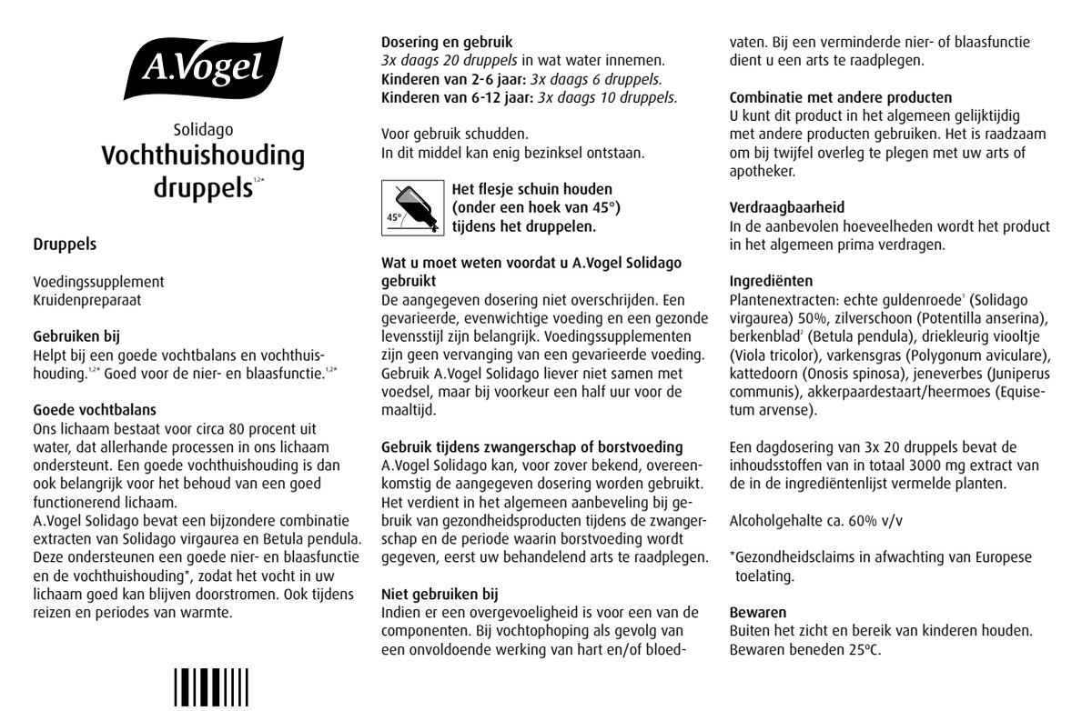 Solidago Vochthuishouding* Druppels afbeelding van document #1, instructions