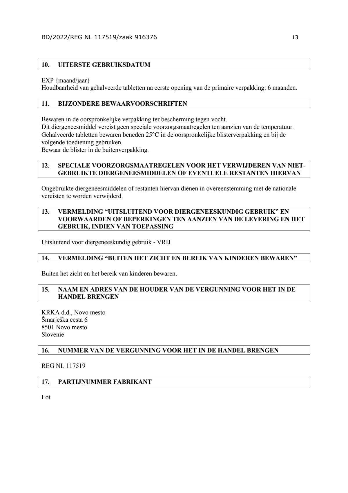 Milquestra Ontwormingsmiddel Katten en Kittens 0.5 - 4KG afbeelding van document #13, leaflet