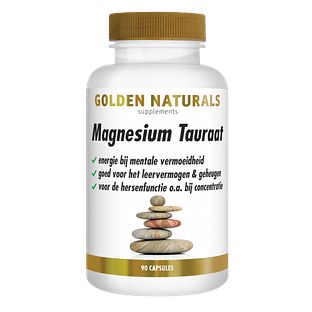 Golden Naturals Magnesium Tauraat Capsules 90VCP