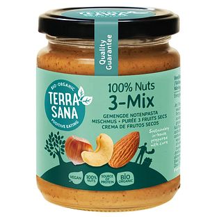 TerraSana Gemengde Notenpasta 3-Mix 250GR TerraSana Gemengde Notenpasta 3-Mix 250GR