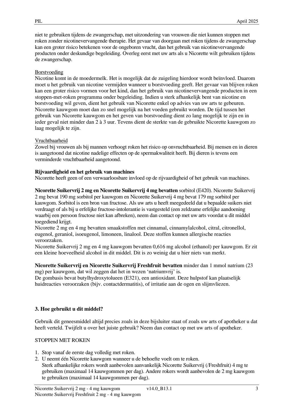 Suikervrij Freshfruit 2mg Kauwgom afbeelding van document #3, leaflet