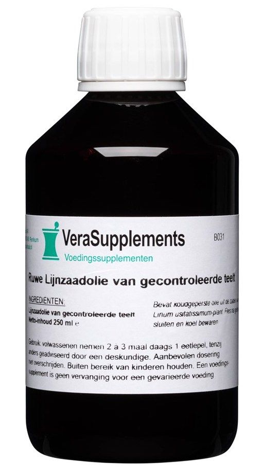 VeraSupplements Ruwe Lijnzaadolie 250ML