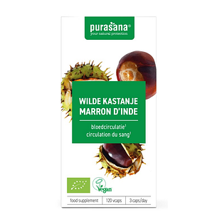 Purasana Wilde Kastanje Capsules 120VCP Purasana Wilde Kastanje Capsules 120VCP