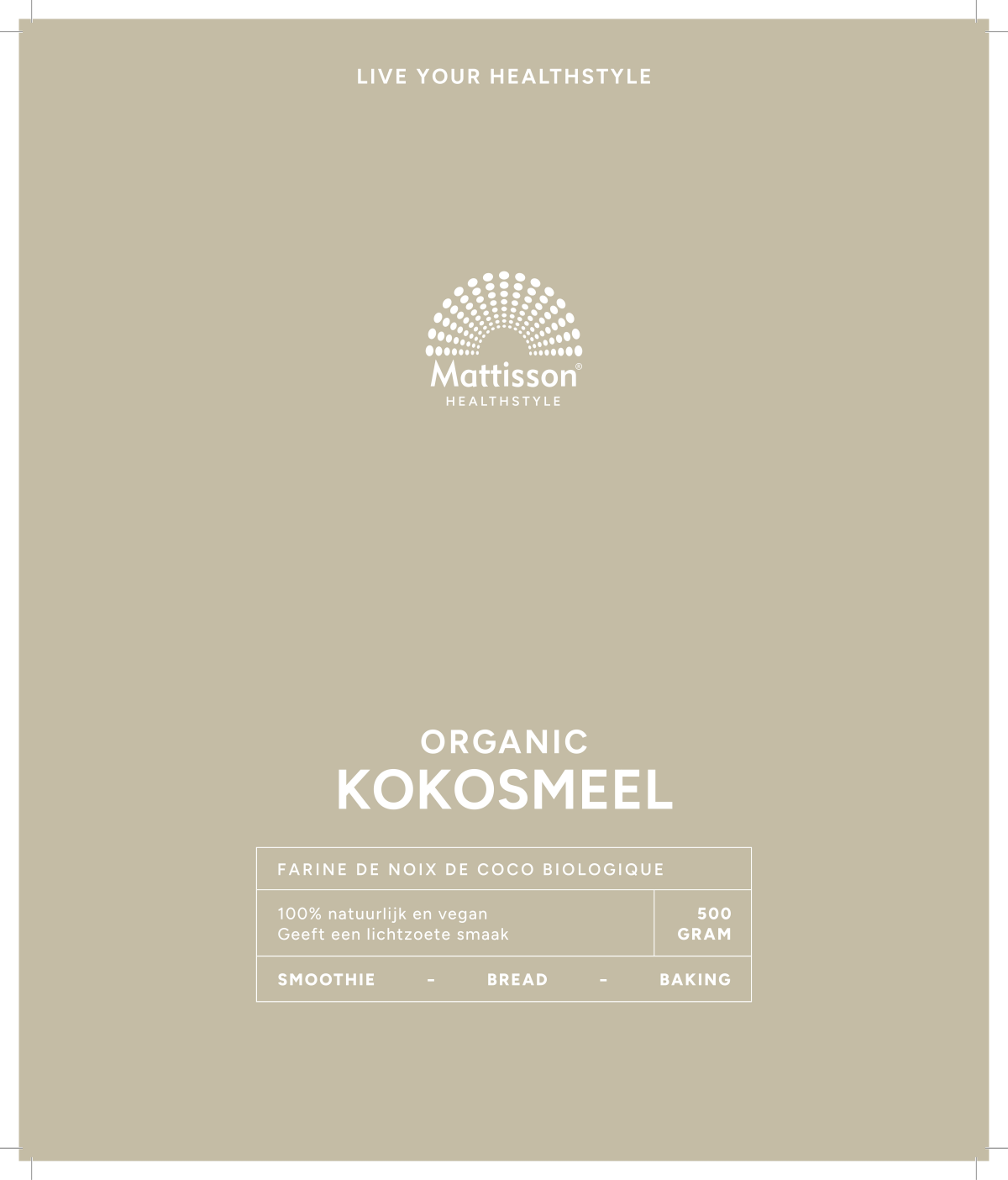 Biologische Kokosmeel afbeelding van document #1, label