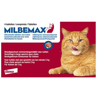 Milbemax Ontworming Tabletten Grote Kat 2 - 12 kg 4ST