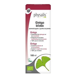 Physalis Ginkgo Biloba Plantendruppels Bio 100ML Physalis Ginkgo Biloba Plantendruppels Bio 100ML