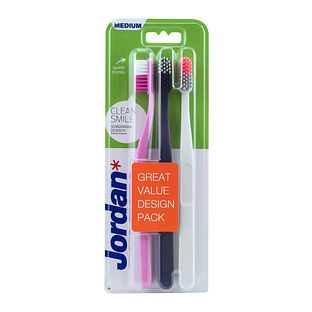 Jordan Tandenborstel Clean Smile Medium 3-pack 1ST