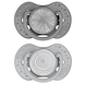 Difrax LOVI Dynamic Pacifier 18+ Months Harmony Dark Grey Light Grey - Fopspeen 2ST