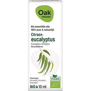 Oak Organic Citroen Eucalyptus Olie 10ML Oak Organic Citroen Eucalyptus Olie 10ML