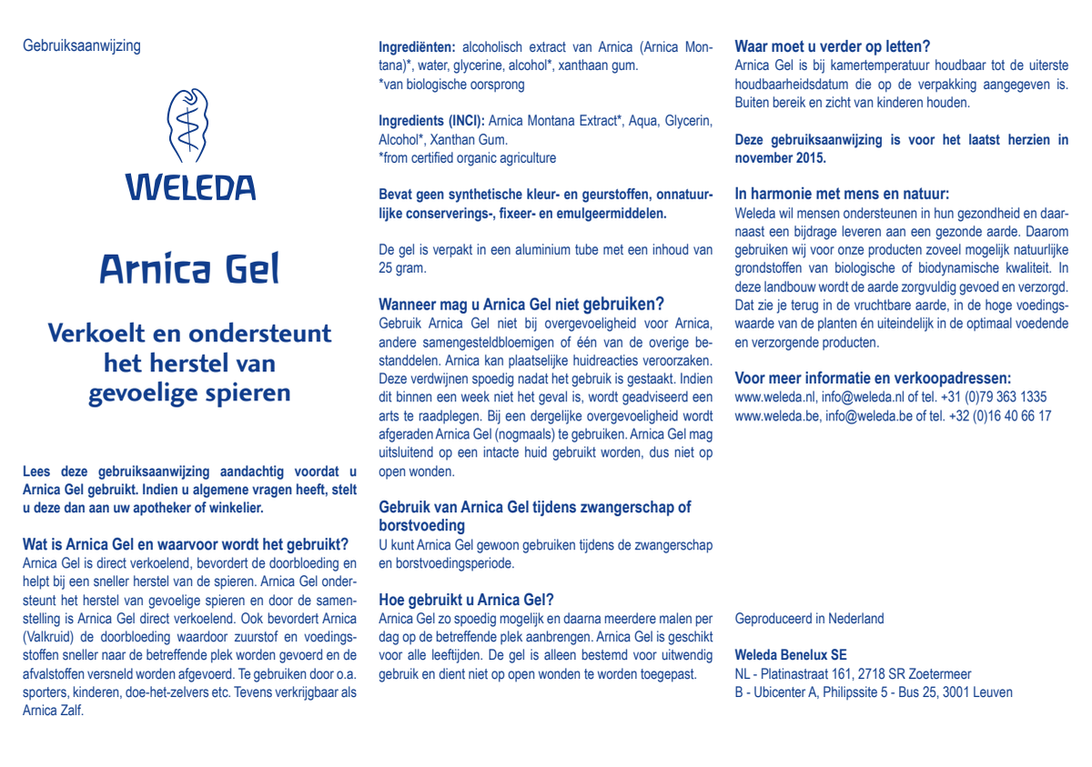 Arnica Gel afbeelding van document #1, instructions